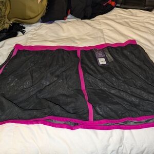 Women's Black and Pink Slip Skirt (Lingerie)